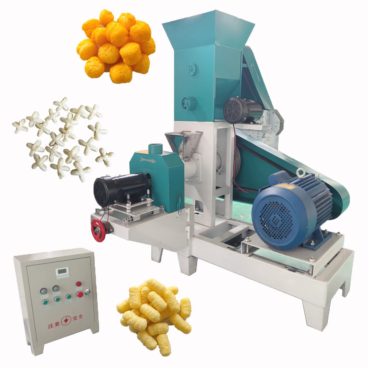 Small Automatic Corn Wheat Cereal Snack Extruder Puffing Making Machine
