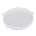 1 Pcs/set Eco-Friendly Modern Circular Silicone Dust-Proof Translucent White Stretch Food Covers Cup Lid Wall Hanging Stocked