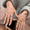 Custom Temporary Mens Arm Juice Ink Tattoo Sticker Waterproof Vinyl PVC with Flower Custom Temporary Henna Tattoo