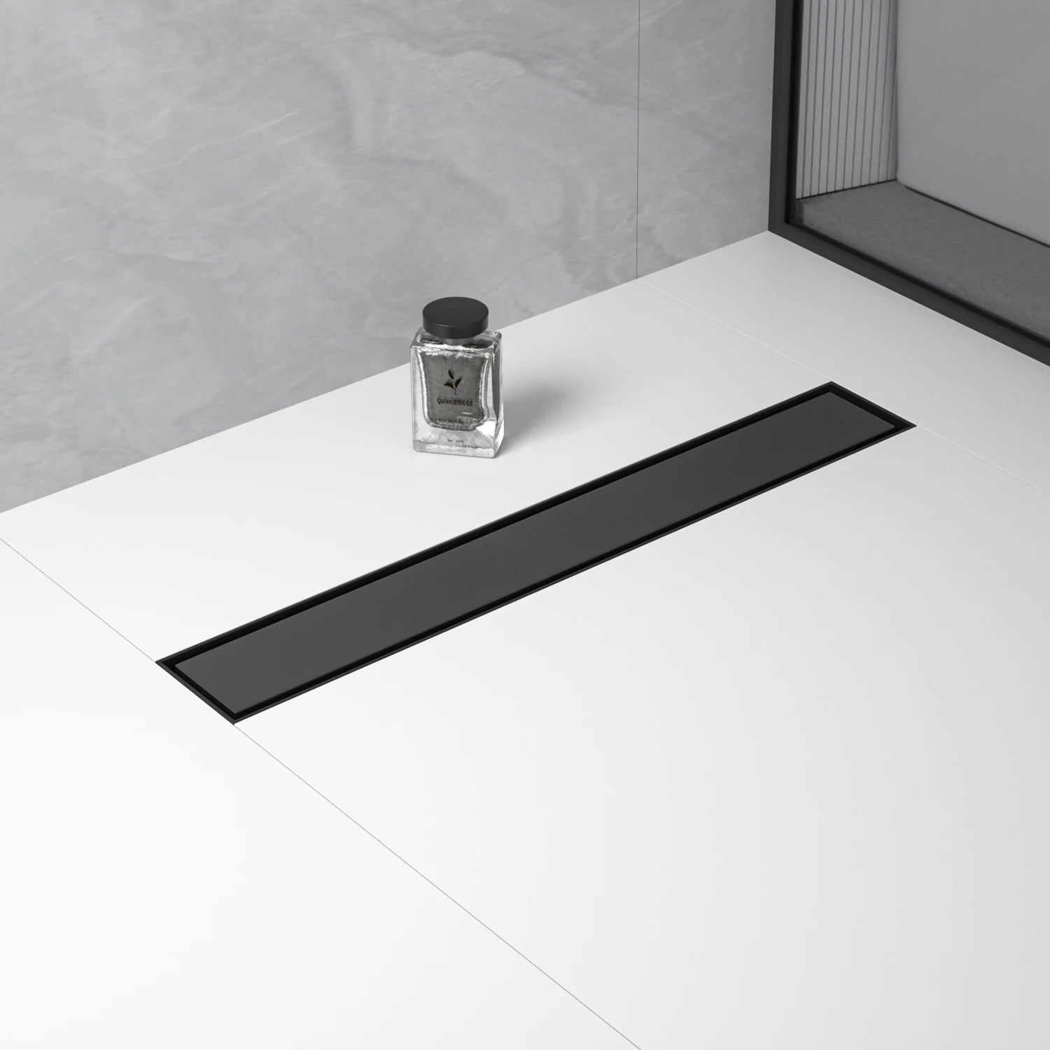 US Warehouse 24 Inch Black Linear Shower Drain 304 Stainless Steel CUPC Certified Dropship Friendly