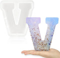 Factory OEM  V capital letter epoxy resin silicone letter mold suitable for making letters word logo art making cakes Home Decor