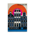 Made In Germany - Home Decor Canvas Picture Retro Amsterdam - Wall Mural In Cream And Black - Canvas Picture On Stretcher Frame