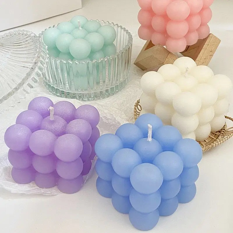 3*3 Magic Ball Silicone Candle Mold Soap Hand Twist Drill Overlap Ball Mold for Chocolate Candies
