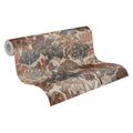Made in Germany - Luxury Wallpaper rolls Jungle Beige Red Orange Grey Non Woven Contract Wallpaper Flowers - 1005 x 053 m
