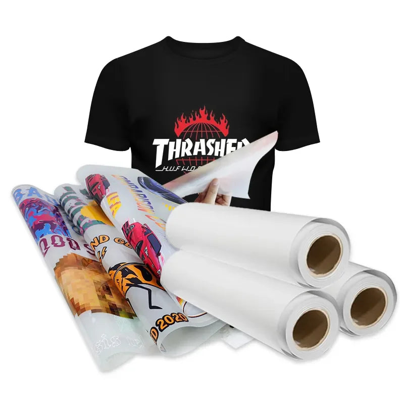 Custom Size Double Single Side Dtf Film Roll 60cm 30cm 33cm Dtf Paper Pet Film Roll for Digital Inkjet Heat Transfer Printing
