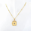 Wholesale square Lock Necklace Eyes Photo Charms Necklaces for Women