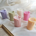 Artistic Cylindrical Wax Housewarming Gift IrregularThick Pillar Candle Silicone Molds Bleeding Tears Candle Mold