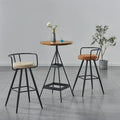 Modern Industrial Comfortable Dining Chair Soft PU Cushion Now Simple Metal Modeling Wood Frame High Bar Stool Hotels Bedrooms