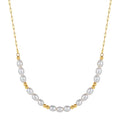 RINNTIN GPN67 Necklace for Women 14K Gold Plated Handmade Cultured Freshwater Pearls Chain Pendant 925 Silver Necklace