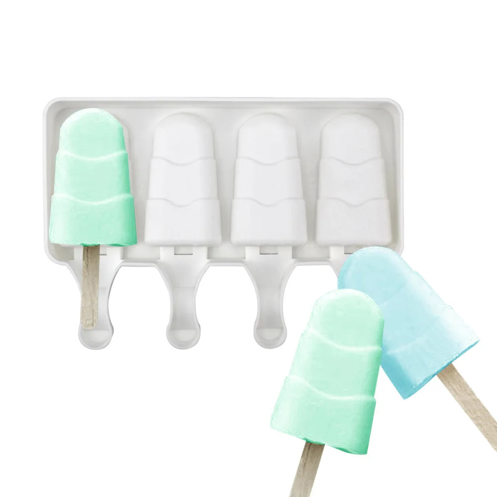 4 Types of Cute Popsicle Ice Pop Molds Silicone for Kids Adults Ice Cream Mold Cake Pop Molds Popsicle Silicone