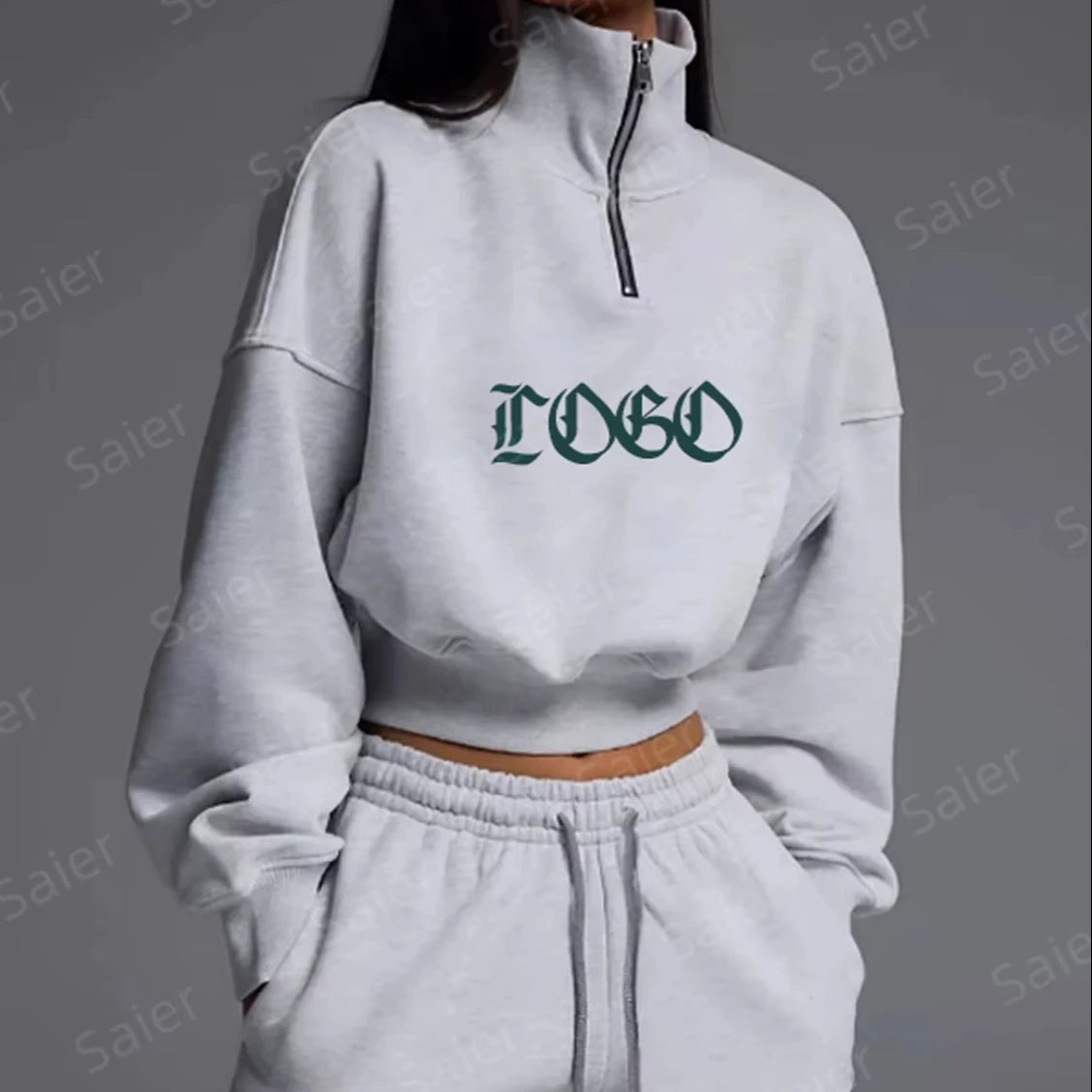 8215 O-Neck Collar Knee Length Solid 100% Cotton Tshirt Top Women'S Sets Casual Summer Outfit 3D Embroidery Anti-Pilling