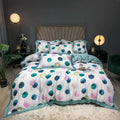 Hot Sale Green 60s Lyocell Fiber Printing Duvet Covers Bedsheets Bedding Set Supplier