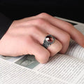 Wholesale Azuris VALKH1131 925 Sterling Silver Ottoman Style Men's Ring with Natural Stone Agate Handmade in Turkey