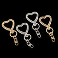 Bulk Gold Metal Heart Shape Key Ring DIY Hanging Buckle Spring Snap Keychain Clip Hanging Buckle Key Chain Hardware Accessory
