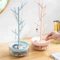 Rotatable Acrylic Desktop Jewelry Organizer for Home Use