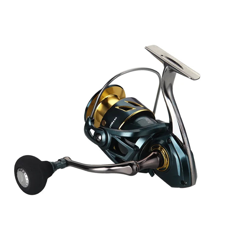 Heavy Duty Spinning Reel Full Metal Spool Long Casting Reel with 16KG Strong Drag System