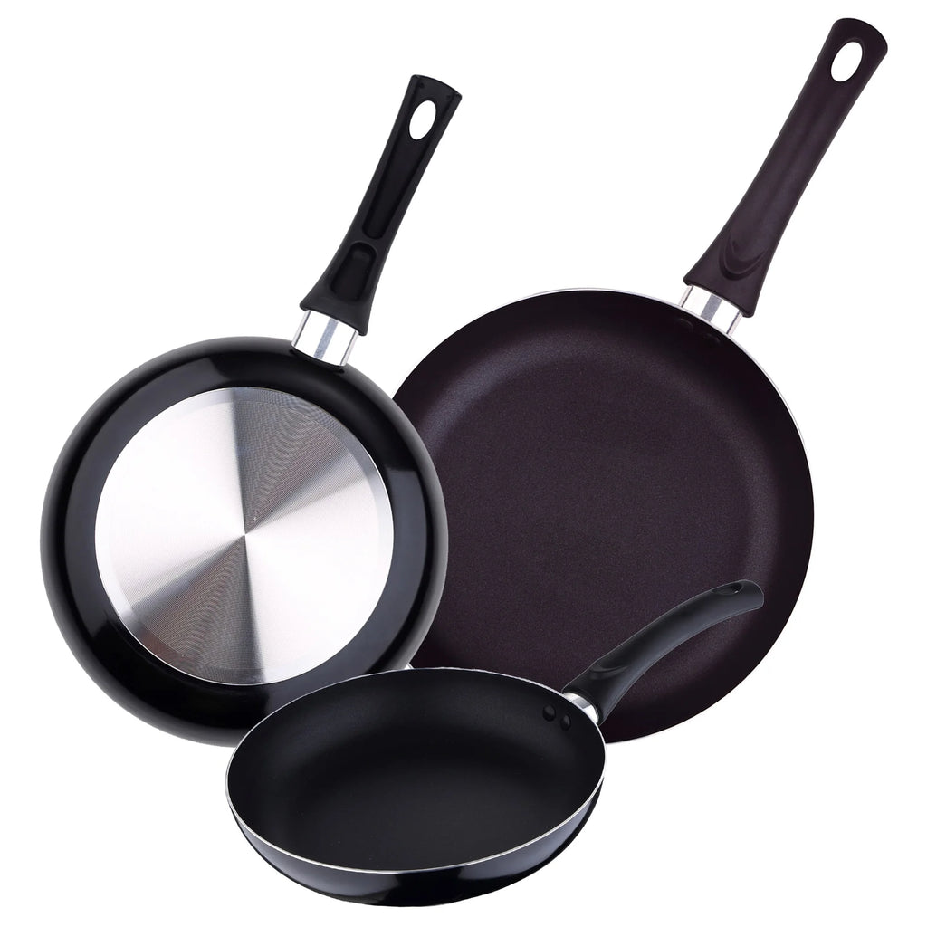 Pixel 3-piece frying pan set 20-24-30cm made of pressed aluminum and non-stick - Chef Sauce.