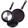 Pixel 3-piece frying pan set 20-24-30cm made of pressed aluminum and non-stick - Chef Sauce.