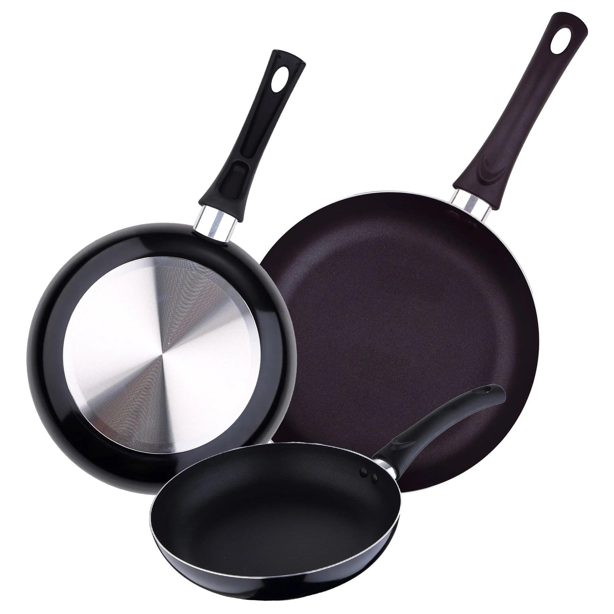 Pixel 3-piece frying pan set 20-24-30cm made of pressed aluminum and non-stick - Chef Sauce.