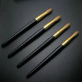 Professional Kolinsky Hair Oval Nail Art Brush High Quality 3D Nail Brush Black Color Handle Customize Logo JX Hot Selling