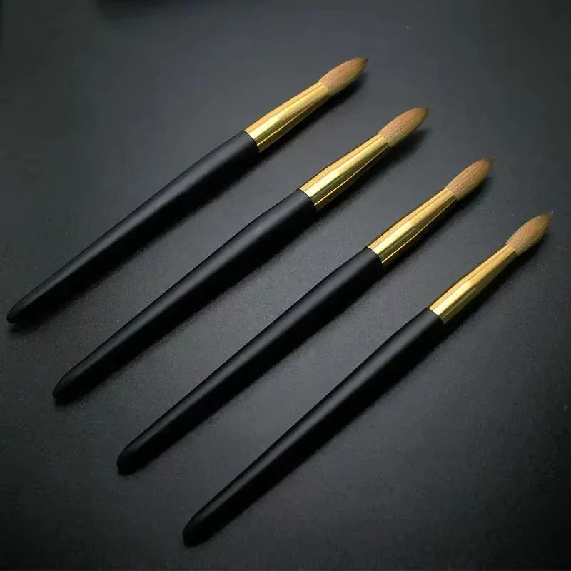 Professional Kolinsky Hair Oval Nail Art Brush High Quality 3D Nail Brush Black Color Handle Customize Logo JX Hot Selling MegaBDM