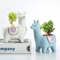 Cute Llama Shape Ceramic Flower Pot Succulent Planter Decorative Animal Plant Pot for Home Garden Desk Decor MegaBDM