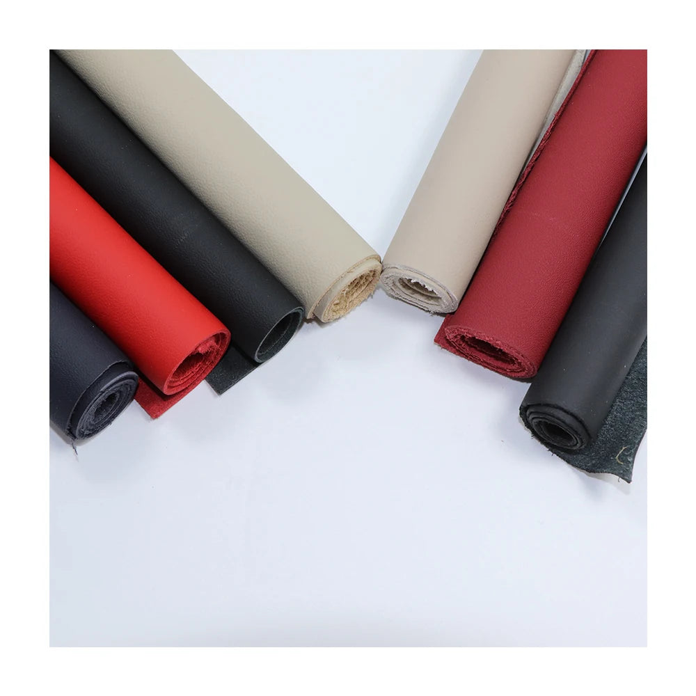 Comfortable Organic Wrinkle Resistant Cow Skin Leather with Finished Pattern for Furniture Car Sofa Chairs