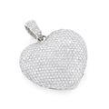 14K Yellow Gold 2 Carat Pave Diamond Heart Pendant Luxury Diamond Charms & Pendants
