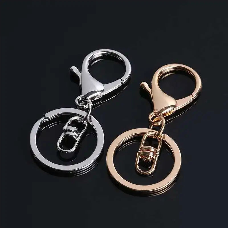 Hot Stainless Steel Plated Metal Gold Lobster Clasp Key Chain Swivel Key Hook Chain DIY Jewelry Keychain Key Ring Accessories