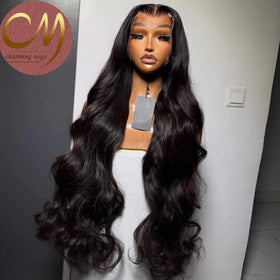100% Unprocessed Human Hair Shiny Texture Thick Full Body Wave No Shedding No Tangle 13X4 HD Lace Front Wigs for Beautiful Women