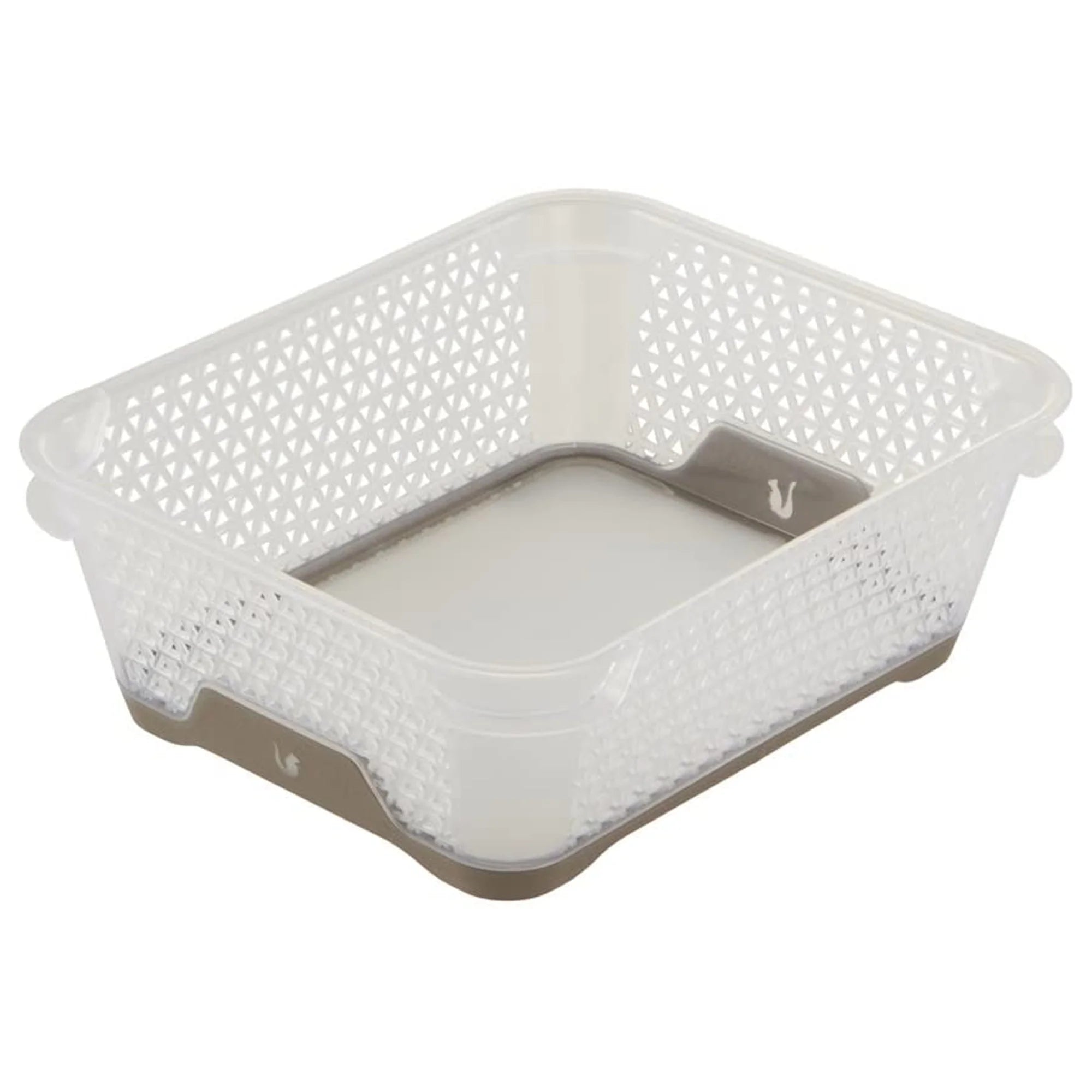 Mini Basket Non-Slip DIN A6 20 x 16 x 7 cm Jonas Transparent/Brown