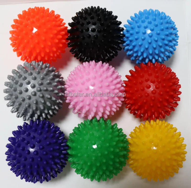 Customized 7.5cm Spiky Massage Exercise Ball for Outdoor Kids Adults Camping Games Beach Sports Toys