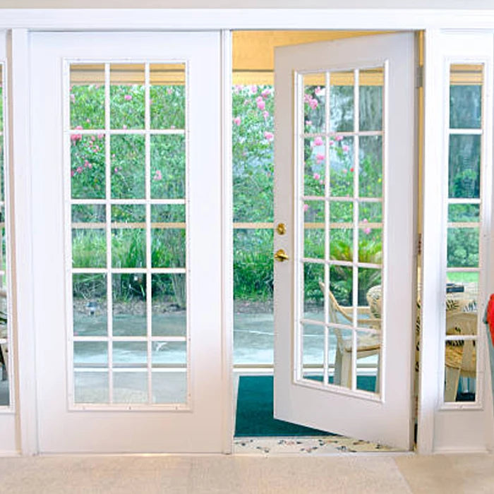 Toma Security French Interio Aluminium Alloy Tempered Glass Swing Door Modern House Casement Hinged Door