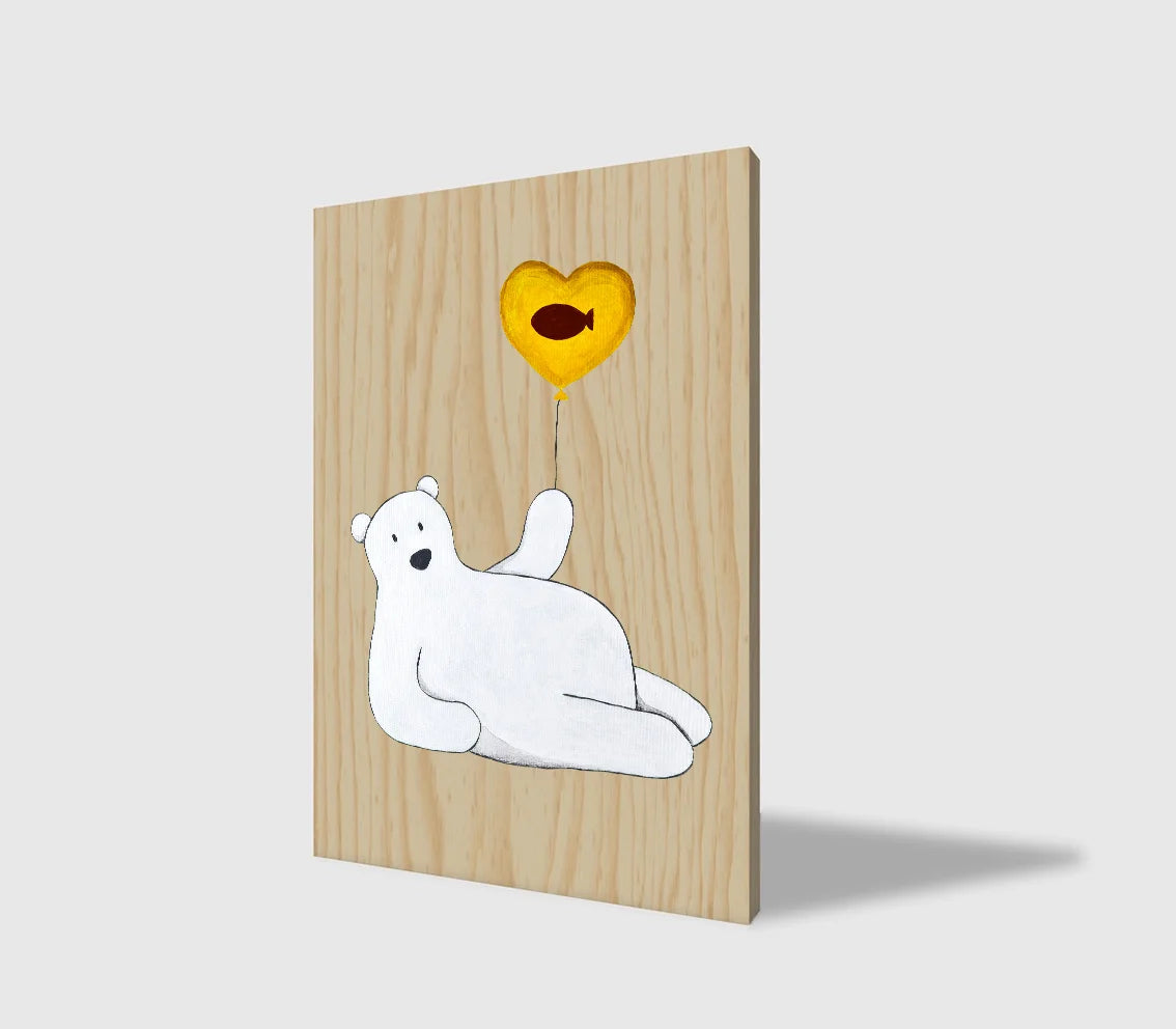 Custom Wooden Handcrafted Frameless Wall Art-Art Deco Cute Animal Easter/Birthday/Wedding Decor for Kids' Room Personalized