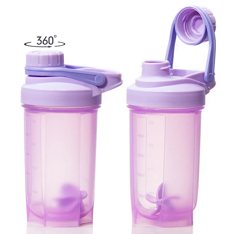 Wholesale 600ml Eco Friendly Wheat Straw Custom logo Sports Gym Protein Shaker Bottles