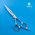 Custom Logo 6.0 Inch Fine Cutting Japanese Steel Hair Scissors Professional Manufacturer Barber Scissors