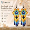 New Latest Statement Colorful Drop Flower Long Large Tassel Earrings for Women Miyuki Jewelry