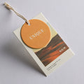 Customized Circle hang Tag Swing  Cheap Fashion Luxury  Silver UV Printing Clothing Tags