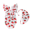 Summer Hot Sell Children Swimsuit and Cap 2pcs Sets Girls Beautiful Swimsuit Sets Kid Cute Stripe Sleeveless Swimwear