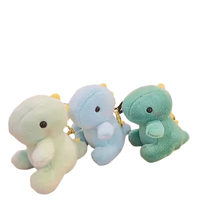 NEW Cartoon Plush Keychains Toys Promotion Plush Dinosaur Keychain Dinosaur Pendant Cute Stuffed Animal Toys Dino Plush Doll