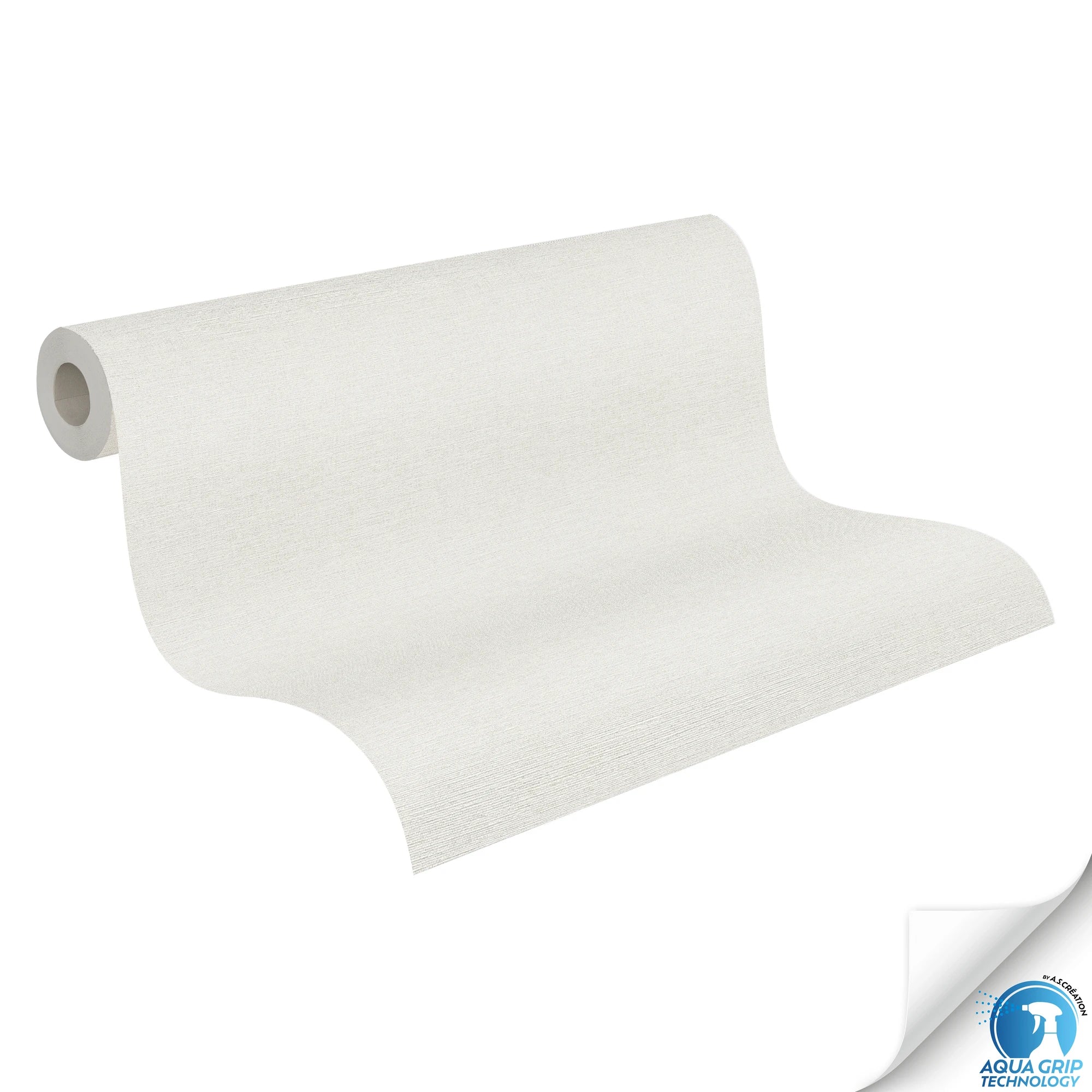Made in Germany - Pre-Pasted Wallpaper Rolls Plain Colour White - Non Woven Vinyl - Modern Wallpaper Pre-glued - 1005 x 053 m
