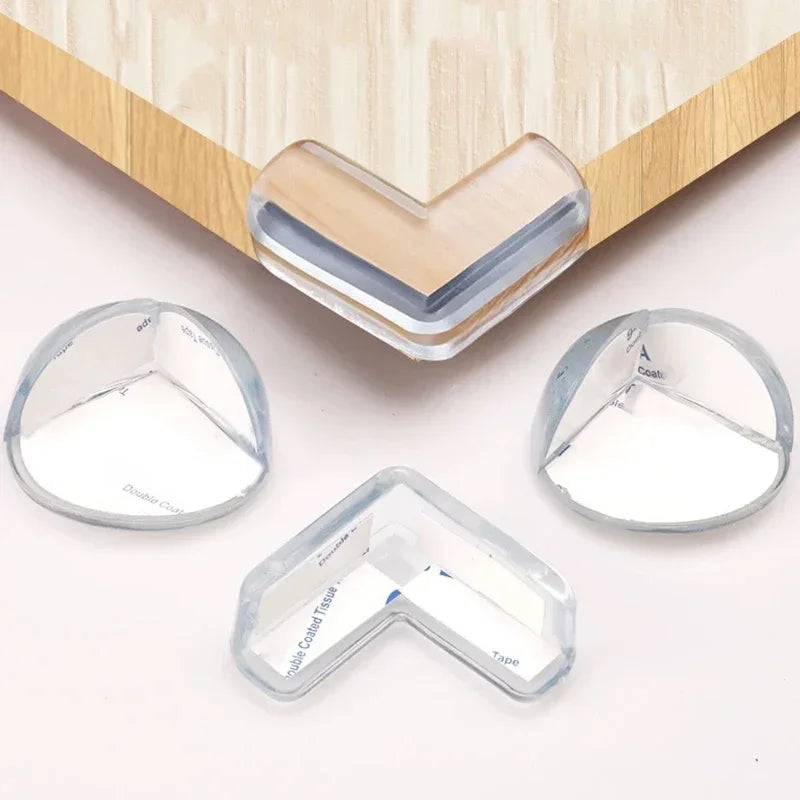 Safety Corner Protectors Transparent Silicone Edge Guards for Table Desk Furniture Anti-Collision Soft Bumpers for Kids