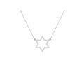 Religious 14K Yellow Gold Lab Grown Diamond Pave Set Star of David Pendant with Chain Necklace for Women IGI Certified 0.66ct