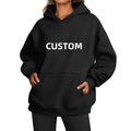 Autumn and Winter American Retro Hooded 345g Hoodie Women Plus Fleece Thickened Spice Girls Short Women's Hoodie