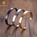 Wholesale Customized Engraved Letter Name Men's Trendy Stainless Steel Gold Plated Cuff Fashion Jewelry Bracelets & Bangles