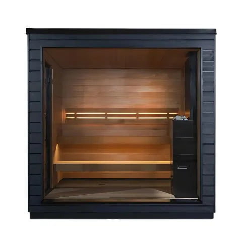 Premium Outdoor Insulated Sauna with Electric Heater Contemporary Design for Wellness & Relaxation