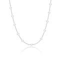 Trendy Women's 925 Silver-Plated Irregular Pearl Necklace 35+5cm Fashion Jewelry with Unique Chains