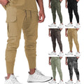 Wholesale 2024 Custom Brown Skinny Jeans Sweat Utility 100% Cotton Multi Pockets Denim Cargo Jogger Pants Men Casual Breathable