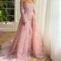 Jancember SZ352 Elegant Boat Neck Appliqued Flower Mermaid Evening Party Gowns