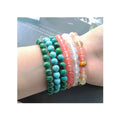8mm Round Beads Bracelet Adjustable Crystal Beaded Stretch Bracelets for Unisex